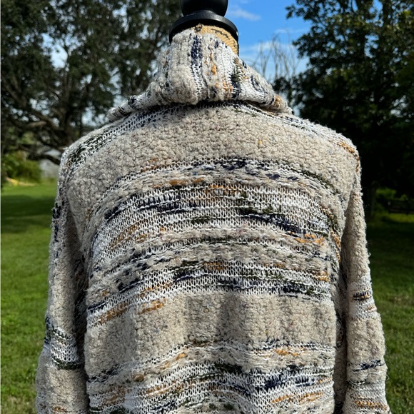 Anthropologie MOTH Oversized Cream Cabin Chloe Sweater Pockets Size Small - Picture 11 of 16